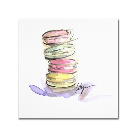 Trademark Fine Art Jennifer Lilya 'Macaroon Delight' Canvas Art, 14x14 ALI0381-C1414GG